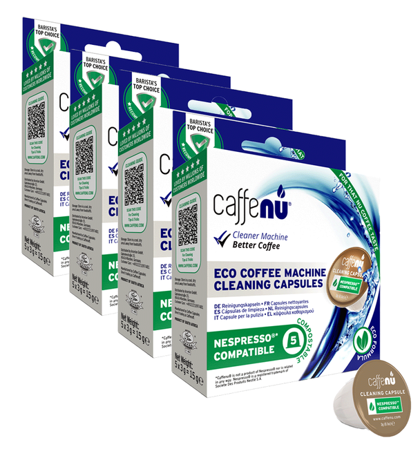 CAFFENU Reinigingscapsules voor koffiemachine compatibel met Nespresso® 4 x 5 capsules
