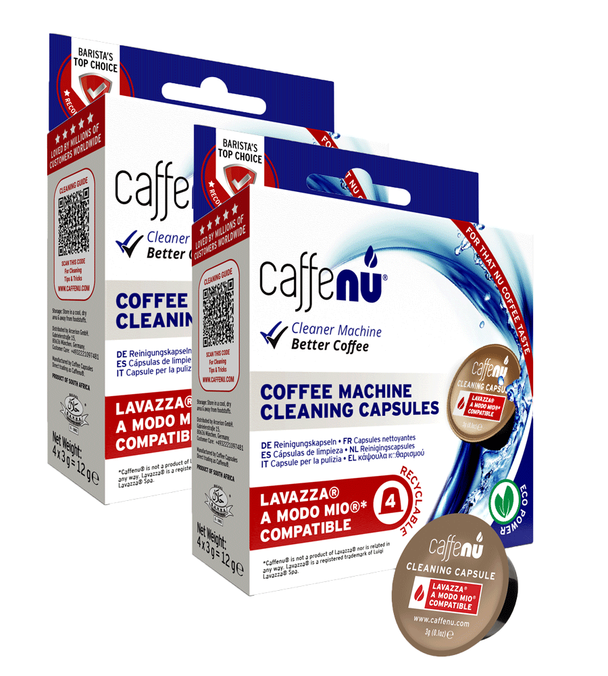 CAFFENU Reinigungskapseln für Lavazza A Modo Mio Kaffeemaschine - 2 x 4 Kapseln