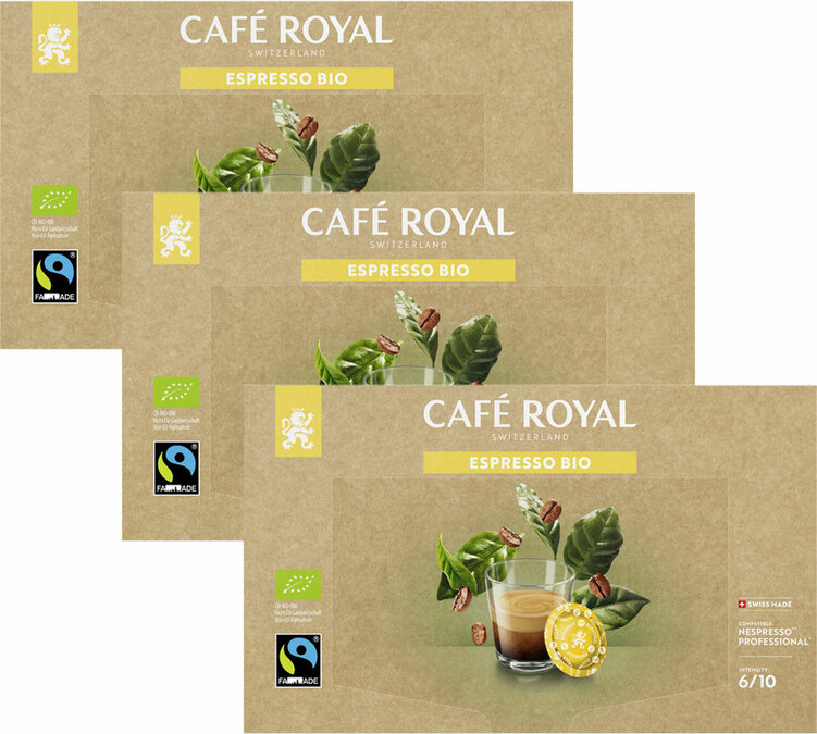 150 organskih kapsula Nespresso* Pro Espresso - Fairtrade - CAFE ROYAL