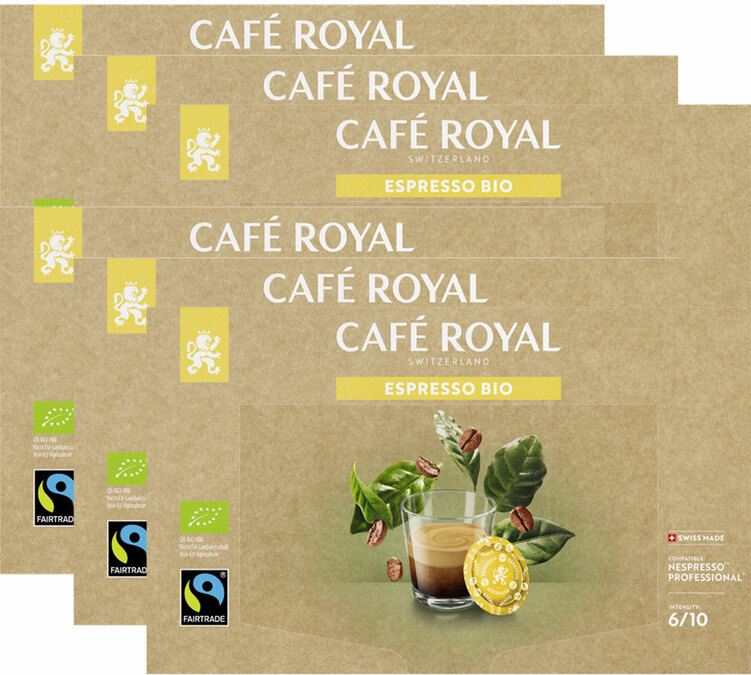 300 Nespresso* Pro Bio Espresso kapsulių - Fairtrade - CAFE ROYAL