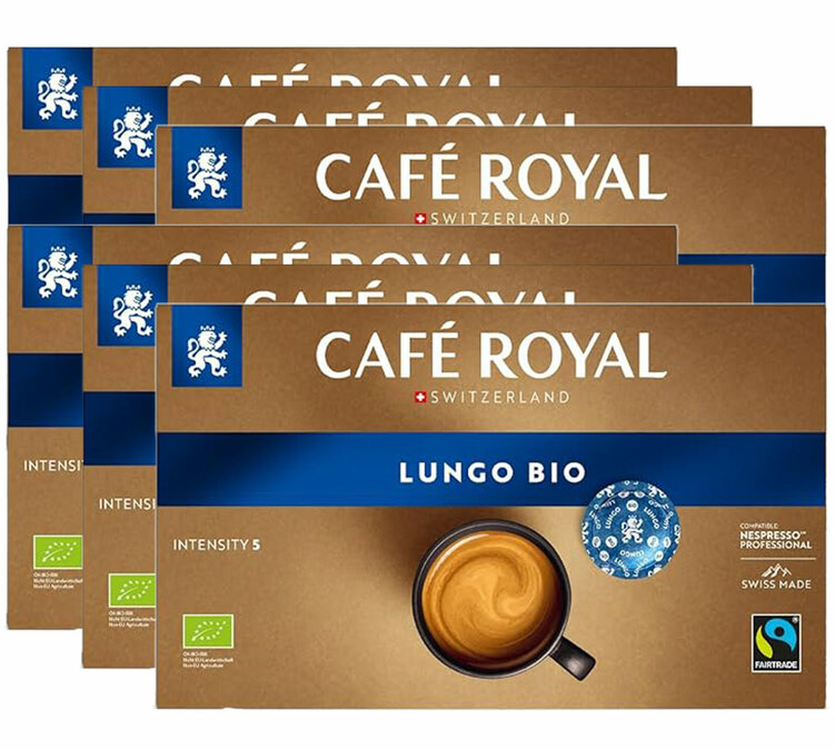 300 Cápsulas Nespresso* Pro Espresso Lungo Bio - Fairtrade - CAFE ROYAL