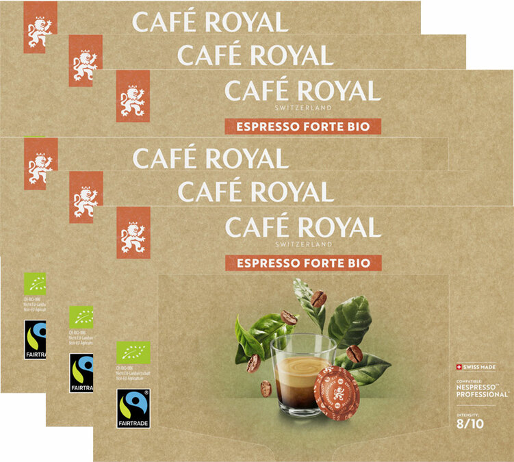300 Kompatybilnych Kapsułek Nespresso® Pro Espresso Forte Bio - Fairtrade - Café Royal