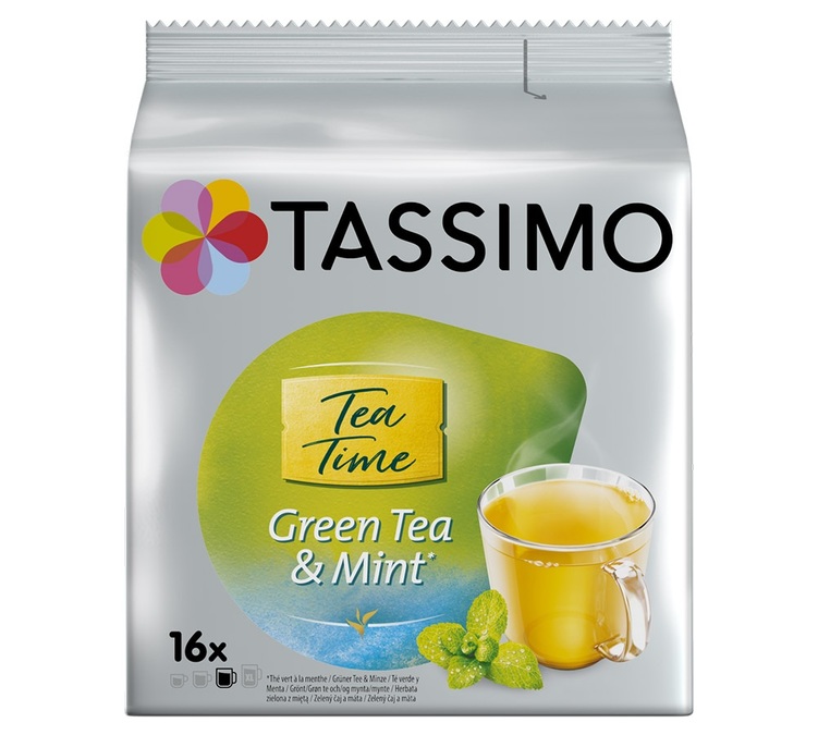 16 TeaTime Groene Thee Munt Capsules - TASSIMO
