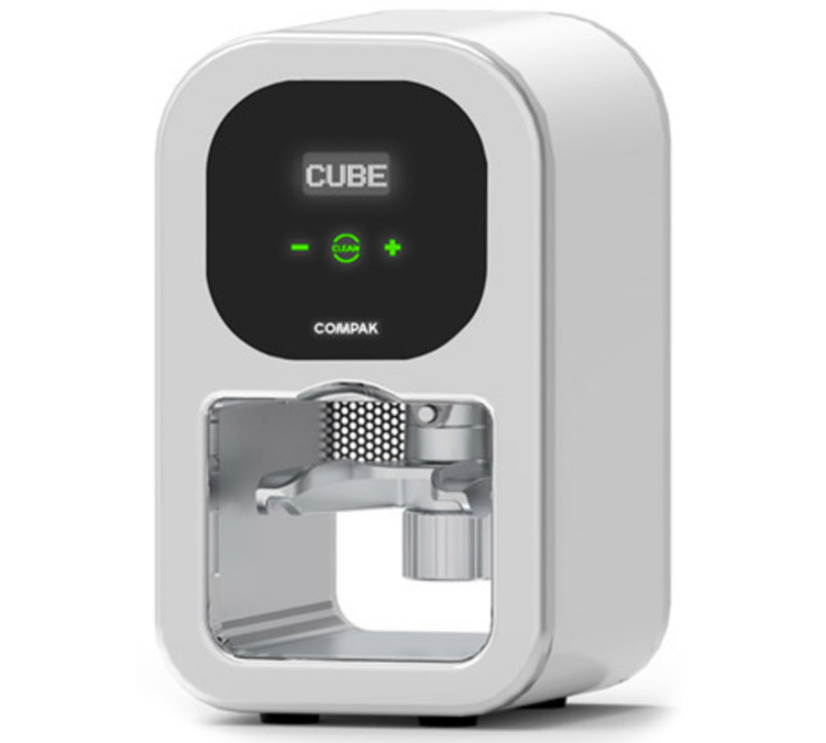 Automatyczny tamper do kawy dla profesjonalistów COMPAK Cube Tamp Biały 58mm