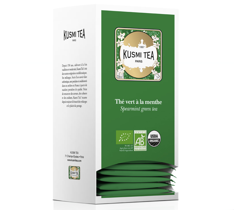 25 biologische groene thee-mentholzakjes voor professionals - Kusmi Tea