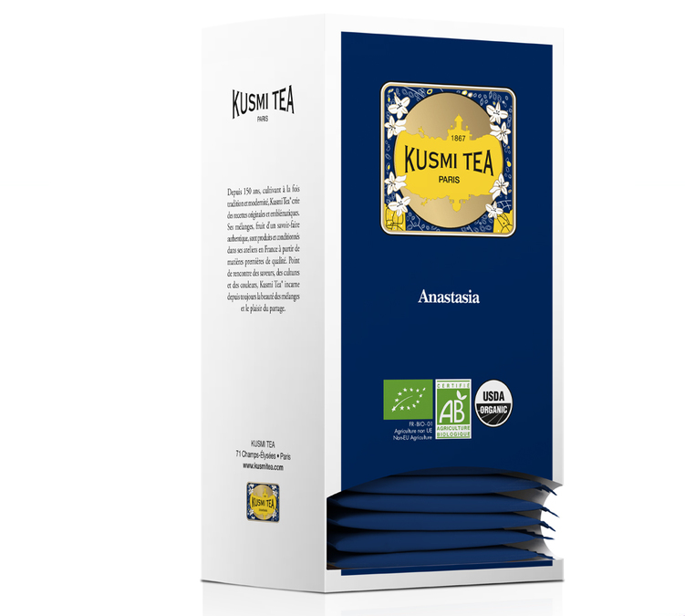 Té negro para profesionales Anastasia Bio - 25 bolsitas de té sobreenfundadas - KUSMI TEA