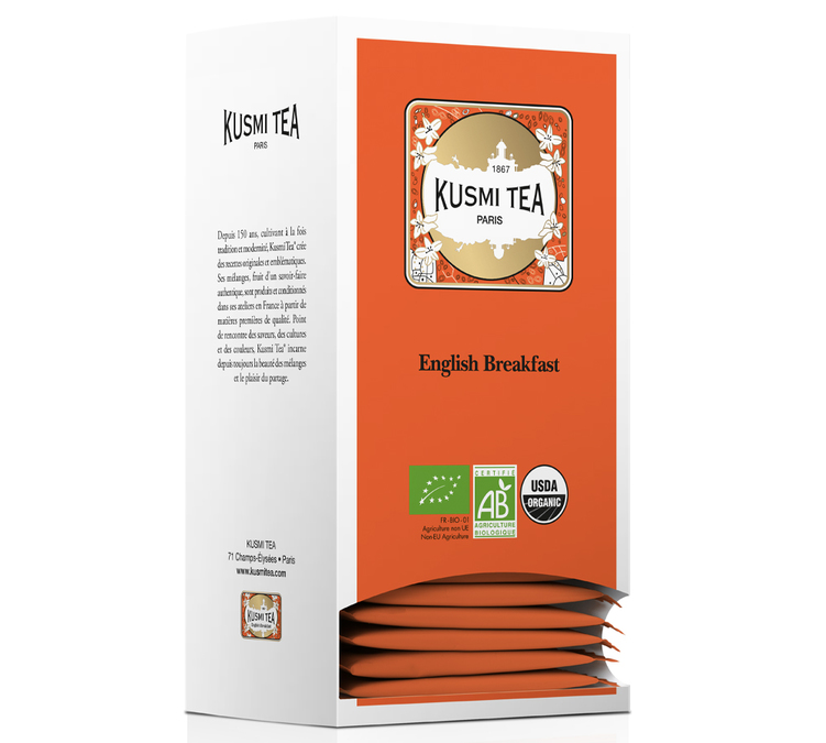 Biologische English Breakfast Zwarte Thee - 25 zakjes - KUSMI TEA