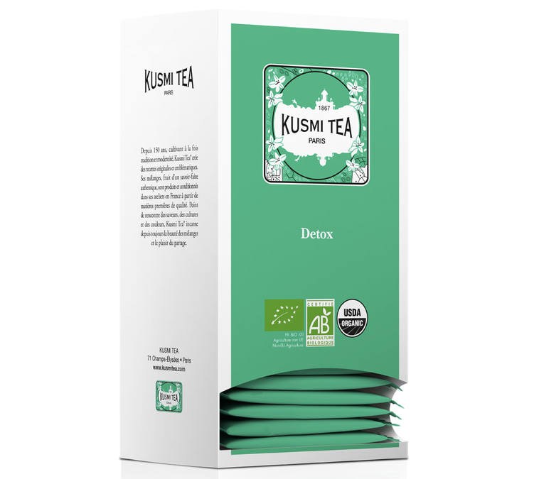 Ekologiška Žalioji Arbata ir Matė Detox - 25 pakeliai - KUSMI TEA