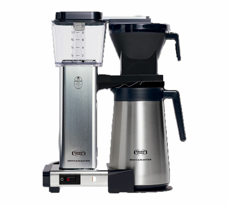 Moccamaster KBGT bryggkaffebryggare i polerad aluminium med termoskanna 1.25L