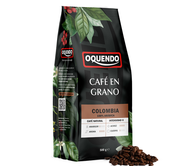 500 g - Kokonaiset kahvipavut - Kolumbia Huila - OQUENDO
