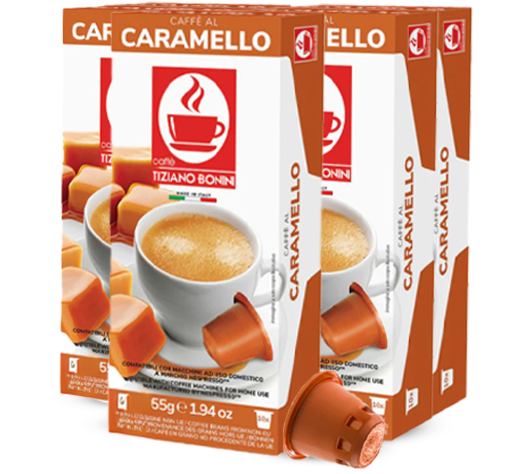 50 Karamello-Kapseln - Kompatibel mit Nespresso® - BONINI