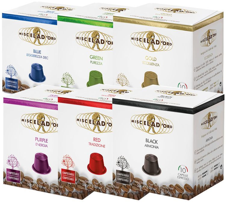 Upptäckarpaket 60 Nespresso* Original-kompatibla kapslar - MISCELA D'ORO