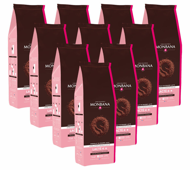 4-Sterren Chocolademelkdrank Poeder - Bulk 10 x 1 kg - MONBANA