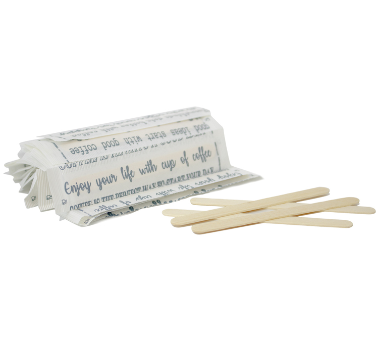 11200 spatules pré-emballées en bois 10.5 cm 