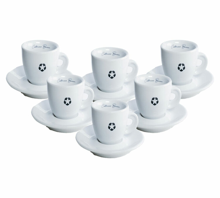 6 Bazzara Espressotassen und Untertassen
