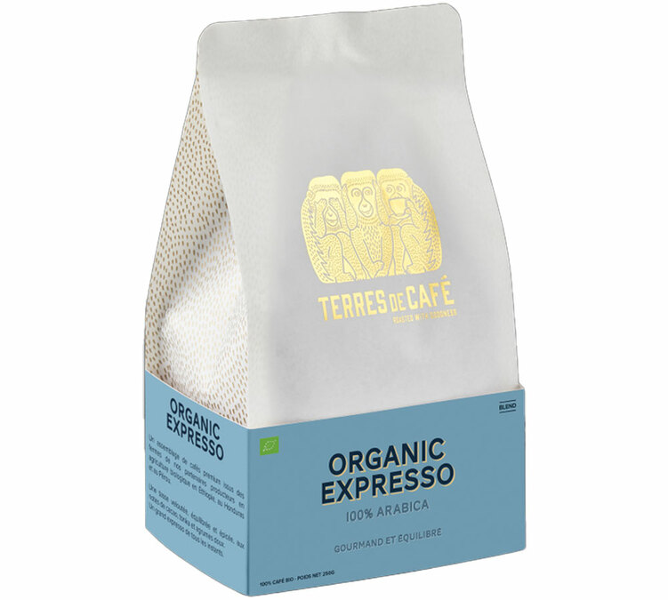 250 g - Caffè in Grani - Miscela Biologica Bio - TERRES DE CAFÉ