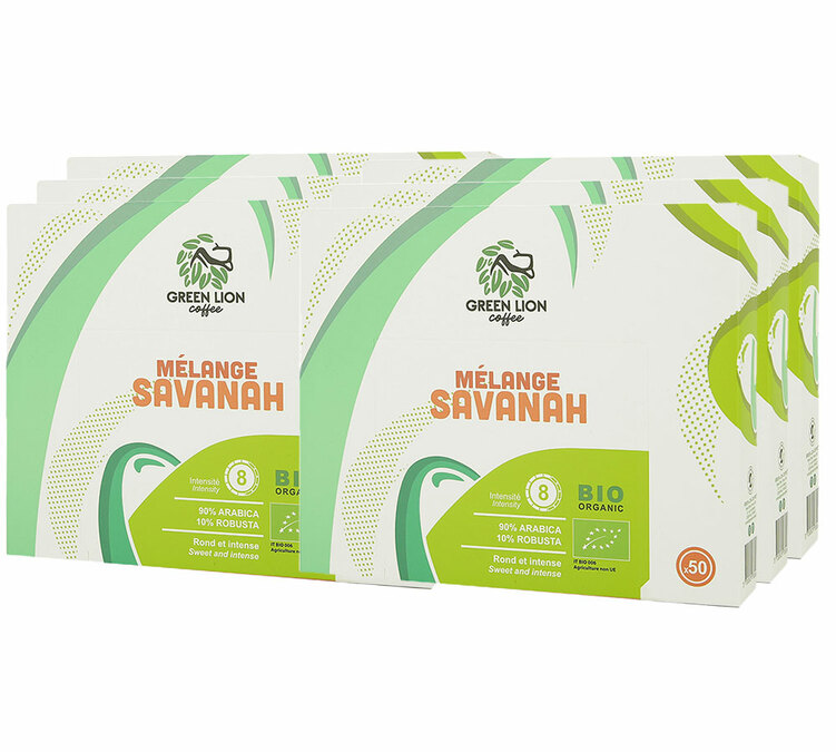 300 cápsulas compatibles con Nespresso* Pro Le Mélange Savanah ecológico – GREEN LION COFFEE