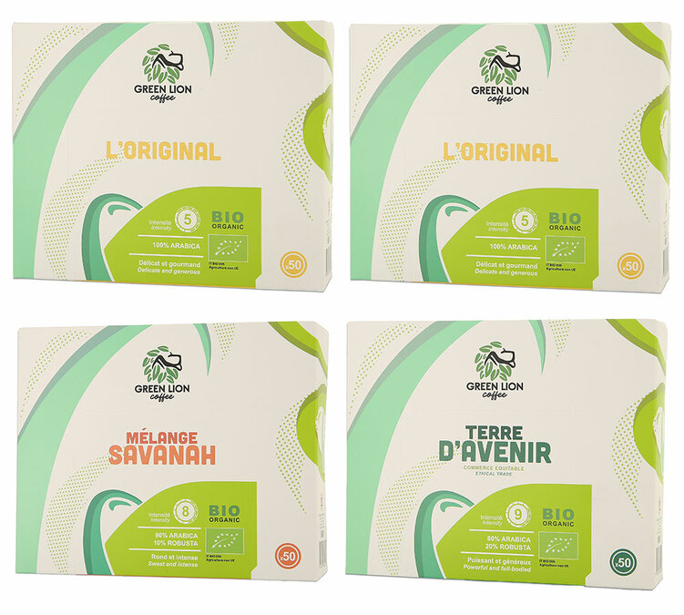 Ekologiškas Atradimų Rinkinys 200 „Nespresso* Pro“ suderinamų kapsulių – GREEN LION COFFEE
