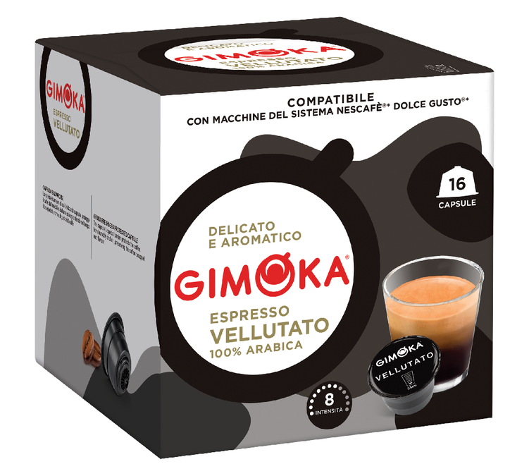 16 Компатибилне Капсуле Nescafé* Dolce Gusto* Vellutato - GIMOKA