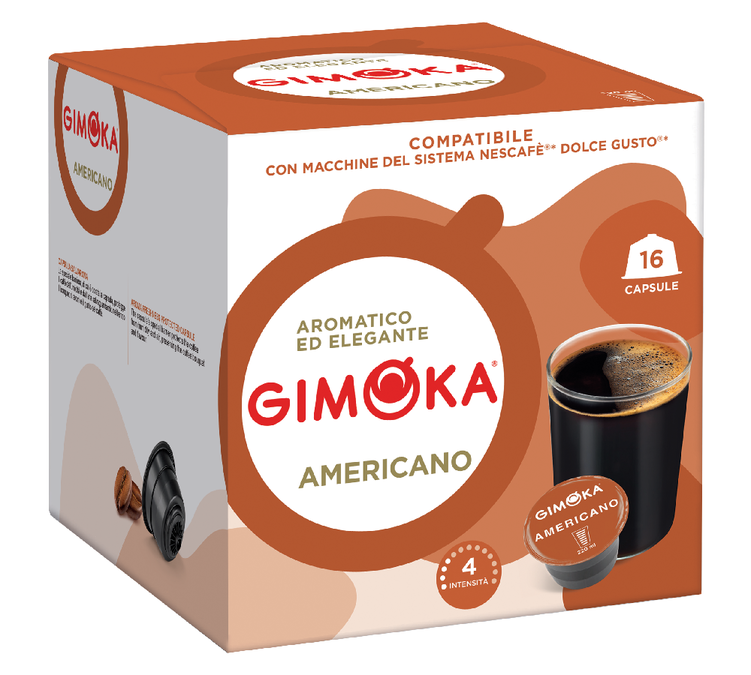 16 capsules compatibles Nescafé* Dolce Gusto* Espresso Americano - GIMOKA
