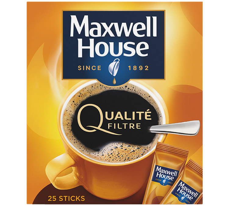25 tankoa - Liukeneva Kahvi - Suodatinkelpoinen - MAXWELL HOUSE
