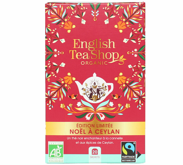 Ekologiška & Sąžininga Ceylono Kalėdinė Juoda Arbata - 20 pakelių - FAIRTRADE - ENGLISH TEA SHOP