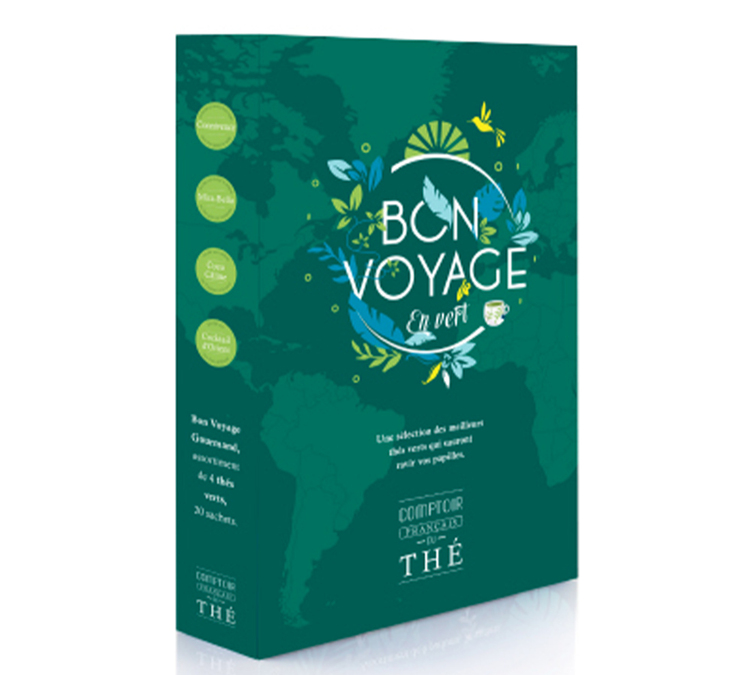 Confezione regalo tè Bon Voyage verde - 4 x 5 bustine - COMPTOIR FRANÇAIS DU THÉ