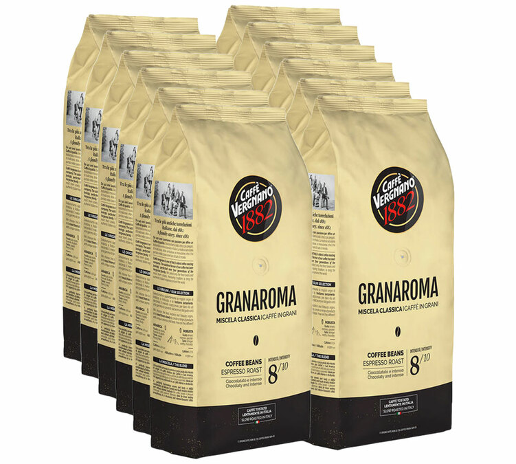 12 Kg Kaffebønner for Profesjonelle Gran Aroma - Caffe Vergnano