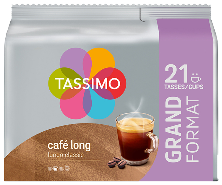 21 TASSIMO Café Long Classic kapsulės