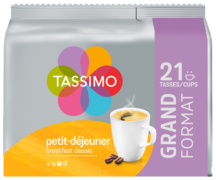 21 dosettes Petit Dejeuner Classic - TASSIMO 