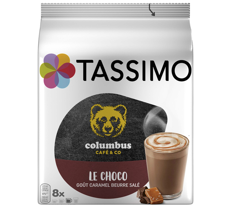 8 Tassimo Columbus Salt Smör Karamell Chokladkapslar - TASSIMO