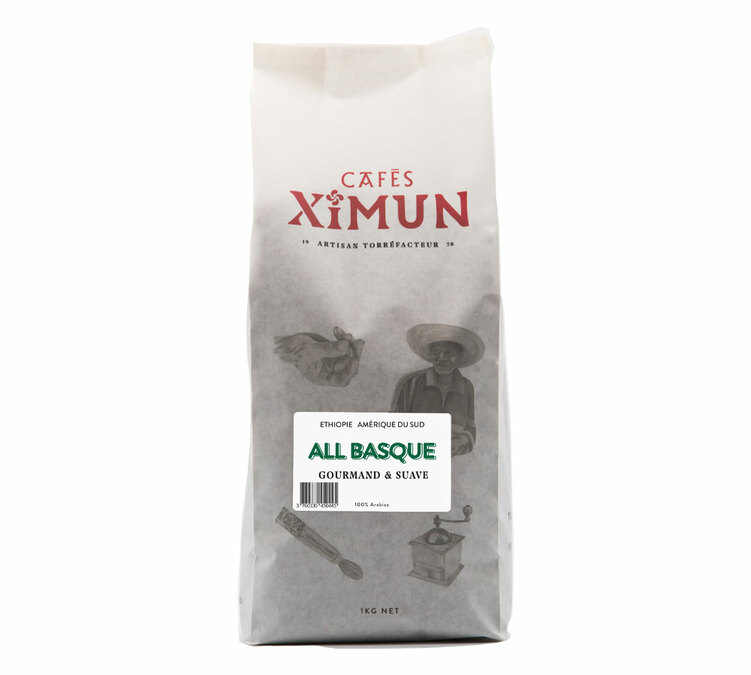 1 kg - Café en Grano - All Basque Puro Arábica - CAFÉS XIMUN