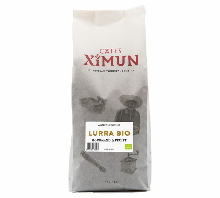 1 kg - Café en grano - Lurra Bio Puro arábica - CAFÉS XIMUN