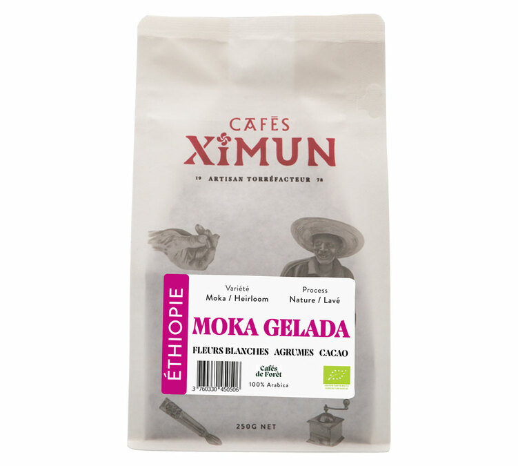 250 g - Café en grano - Moka Gelada Ecológico - CAFÉS XIMUN