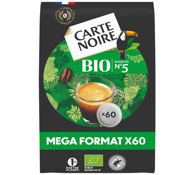 60 Organic Coffee Capsules - CARTE NOIRE