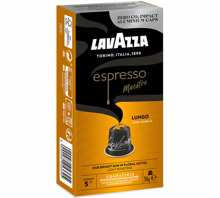 10 cápsulas compatibles con Nespresso* Original Maestro lungo - LAVAZZA