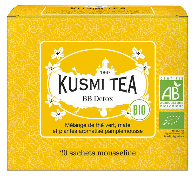 Био Зелен Чай и Мате BB Детокс - 20 пакетчета - KUSMI TEA