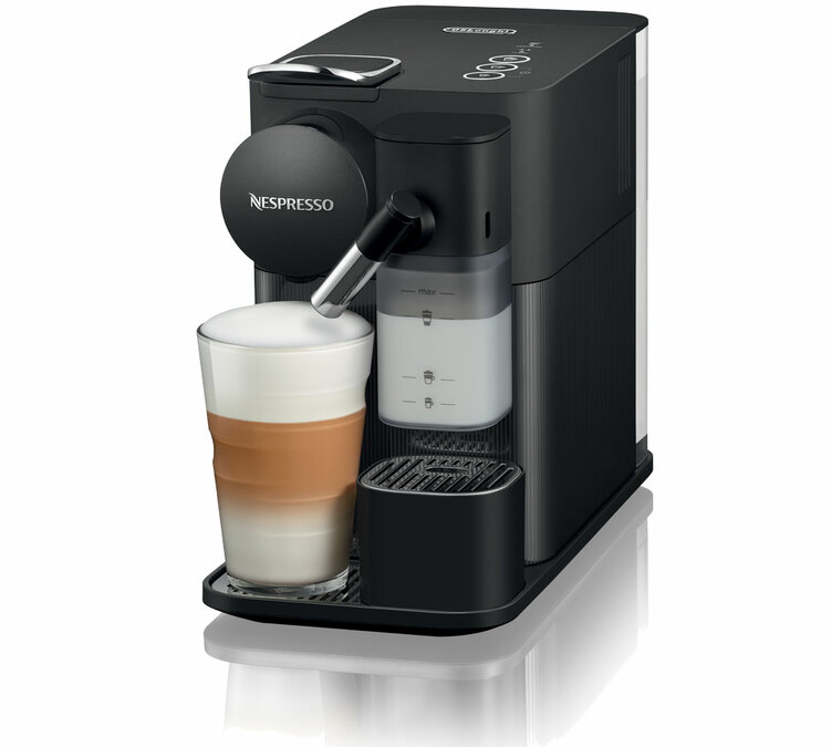 Capsule Coffee Machine Compatible with Nespresso® Delonghi Lattissima One EN510.B Black