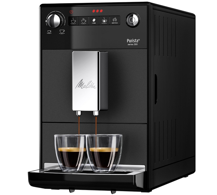 Melitta Purista® F230-104 juoda matinė espreso malūnėlis