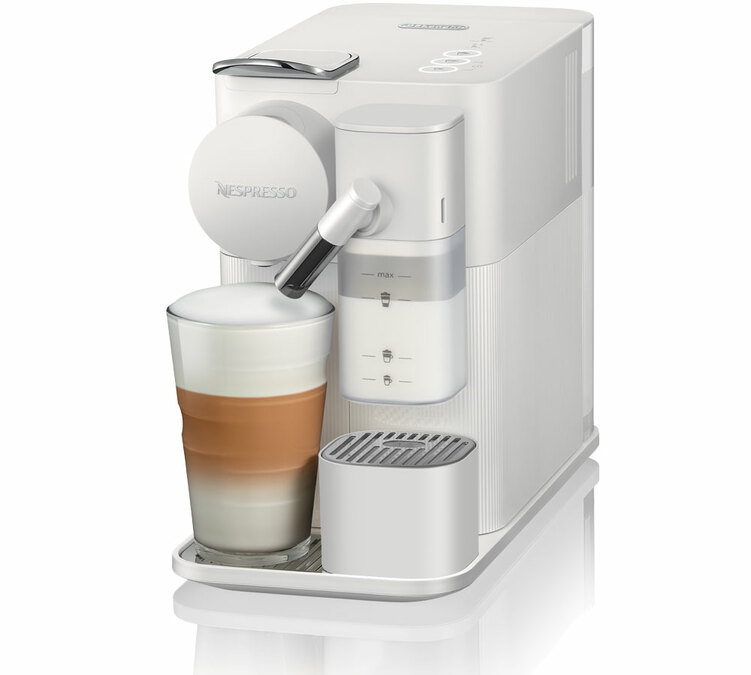 Capsule Coffee Machine Compatible with Nespresso® Delonghi Lattissima One EN510.W White