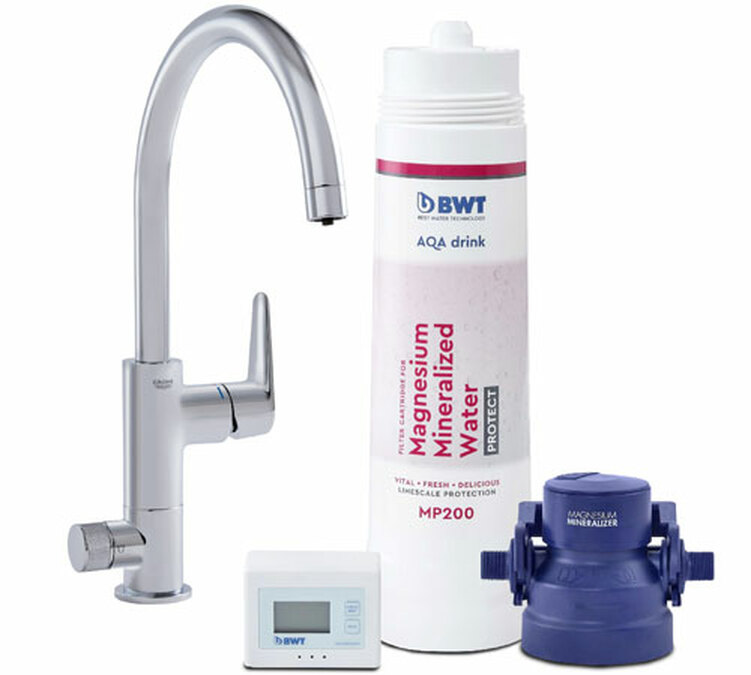 Kit Grifo y Cartucho de Filtro BWT WATER+MORE - Magnesio AQA Drink Pure Set URBAN