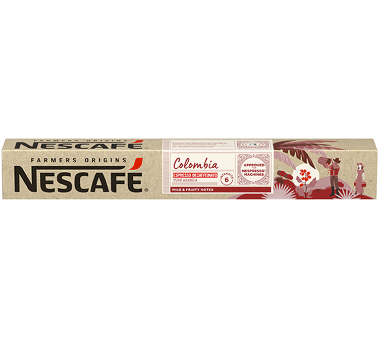10 capsules compatible with Nespresso* Original decaffeinated Colombian origins - NESCAFE FARMERS