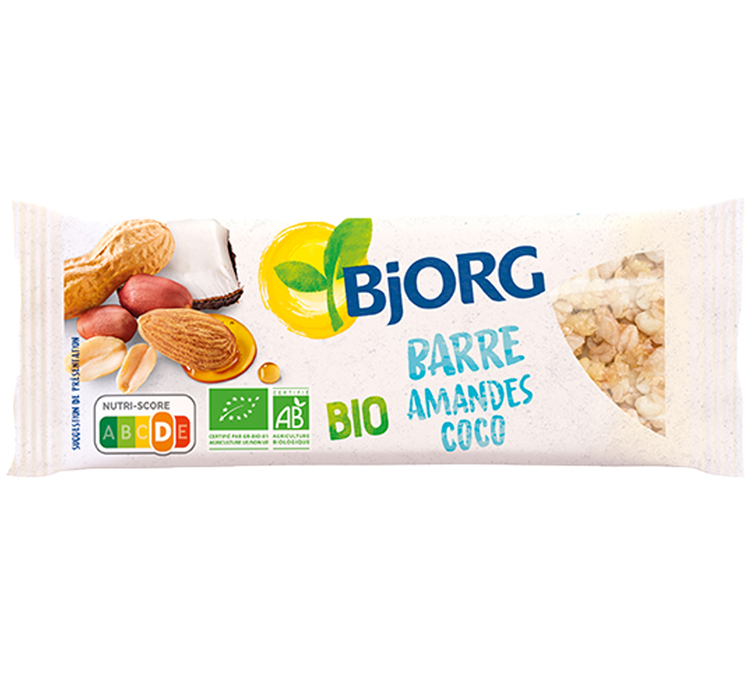 Bio Sausainių Batonėlis su Migdolais ir Kokosu - 30 x 25 g - BJORG