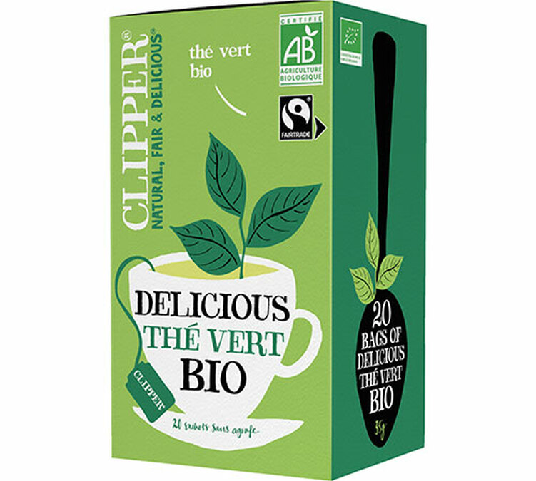 Chá Verde Delicioso Biológico & Comércio Justo - 20 saquetas - Clipper