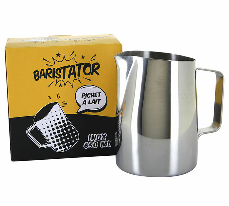 Rozsdamentes acél tejes kancsó BARISTATOR 65 cl