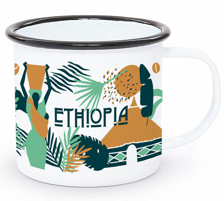 Emaliowany kubek 300ml - Etiopia