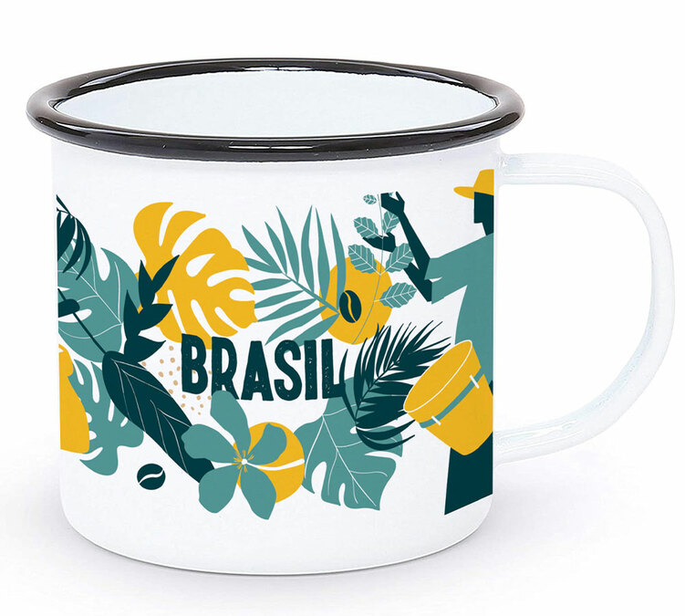 Emaljert kopp 300ml - Brasil