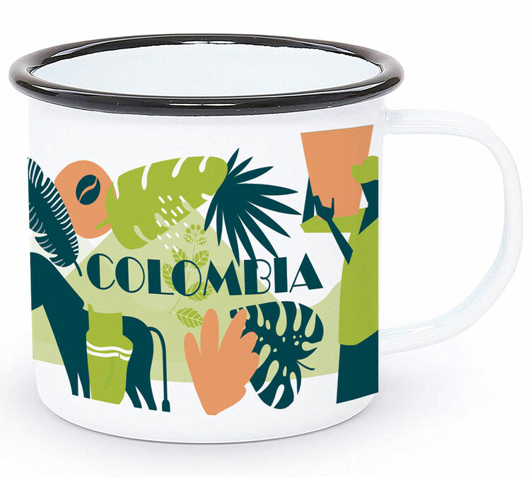 Emaille-Becher 300ml - Kolumbien