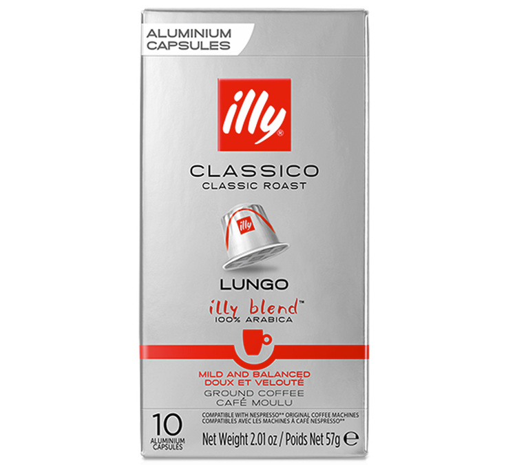10 Kompatibele Nespresso* Original Brenning Lungo Classico - ILLY