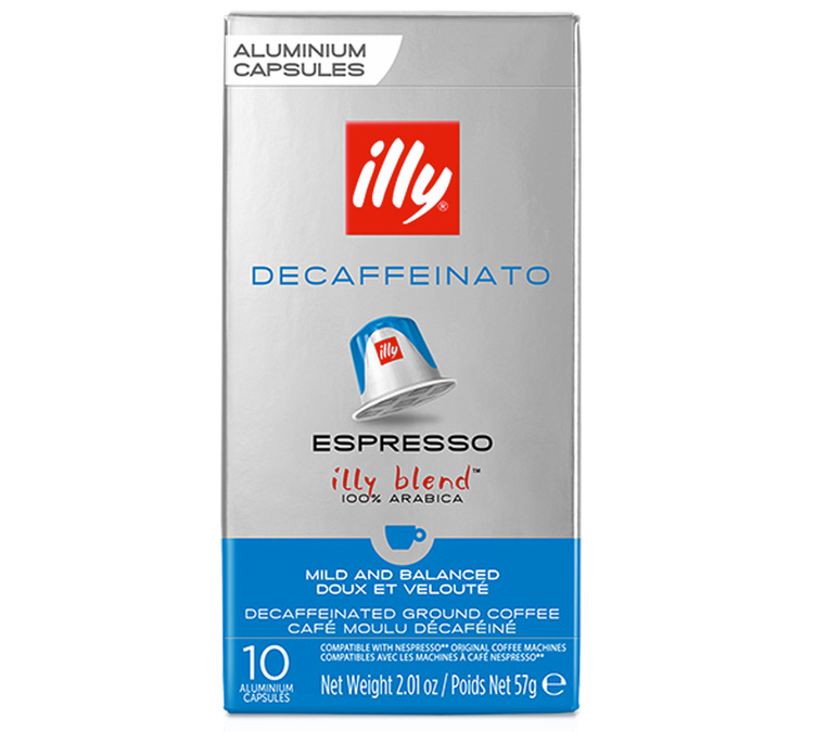10 kapslar kompatibla med Nespresso* Original Koffeinfri Klassisk Rostning - ILLY
